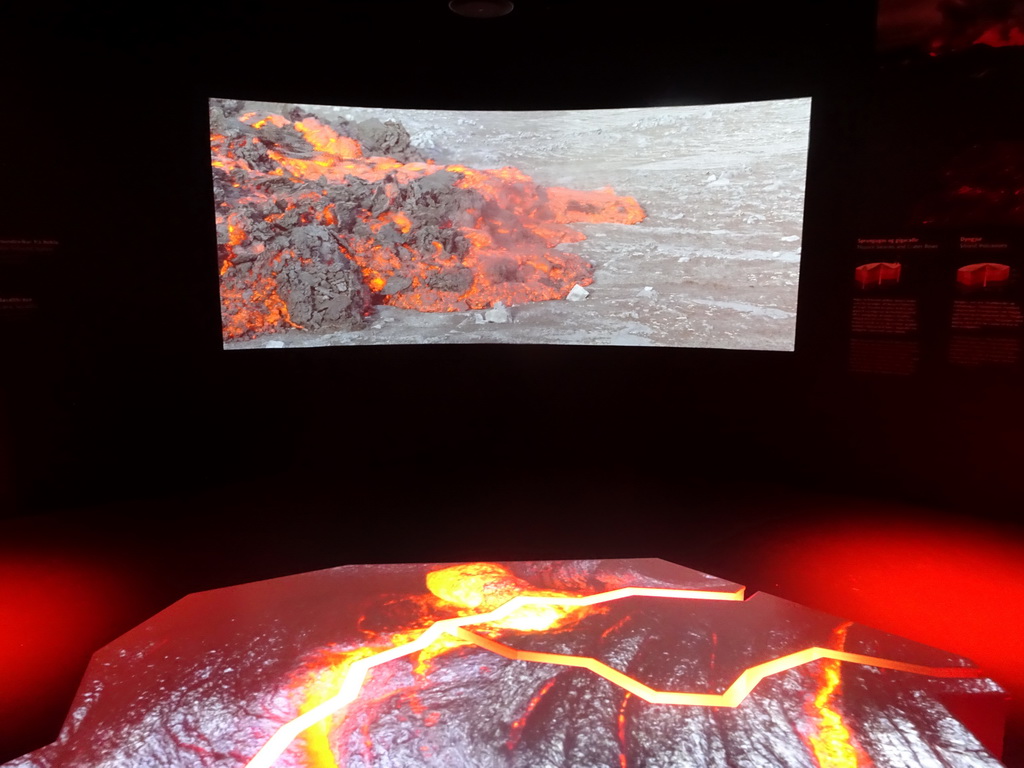 Multimedia show `Forces of Nature` at the Wonders of Iceland exhibition at the Ground Floor of the Perlan building