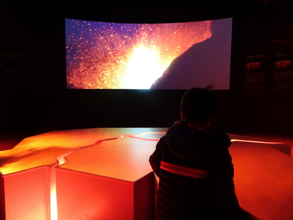 Max at the multimedia show `Forces of Nature` at the Wonders of Iceland exhibition at the Ground Floor of the Perlan building