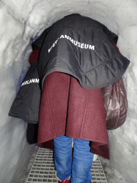 Miaomiao in the Man-made Ice Cave at the Wonders of Iceland exhibition at the Ground Floor of the Perlan building