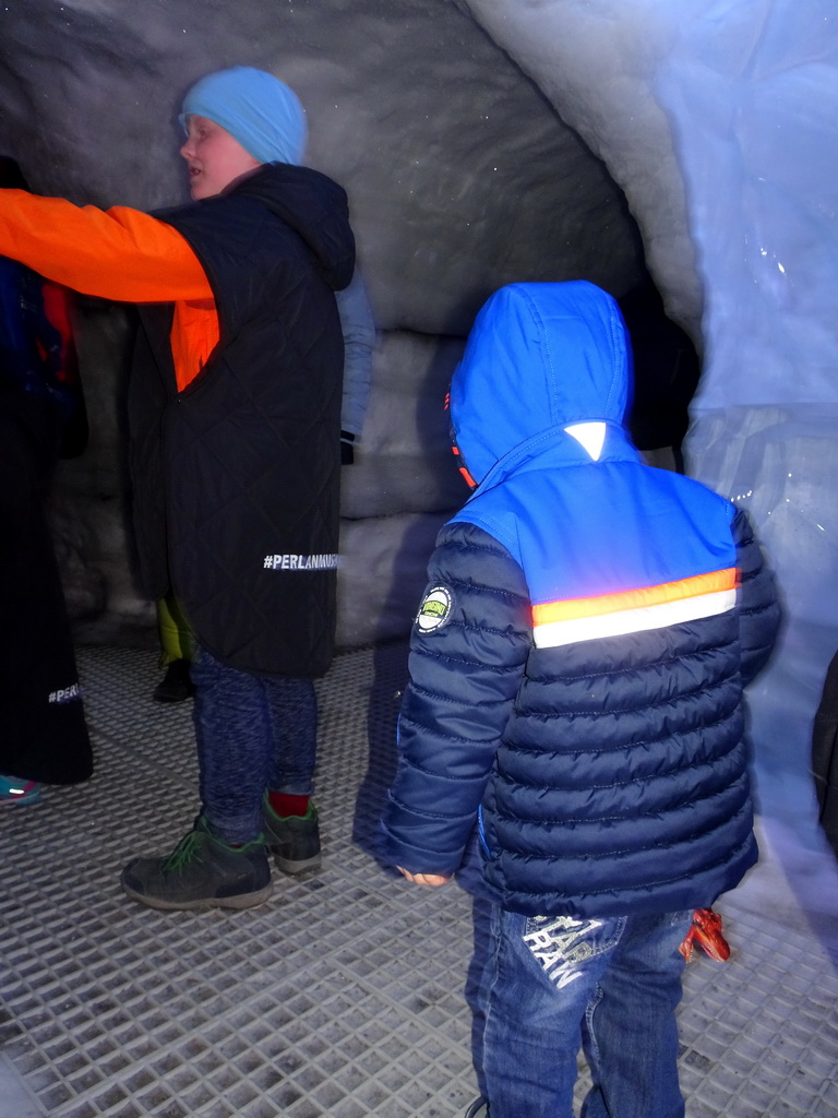 Max in the Man-made Ice Cave at the Wonders of Iceland exhibition at the Ground Floor of the Perlan building