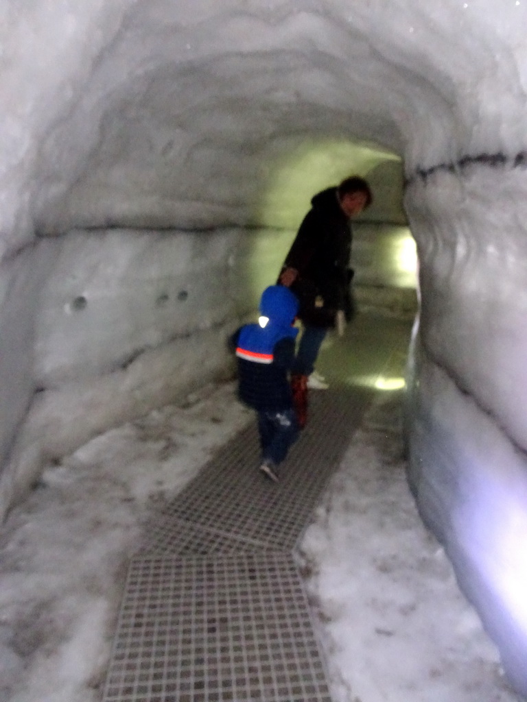 Miaomiao and Max in the Man-made Ice Cave at the Wonders of Iceland exhibition at the Ground Floor of the Perlan building