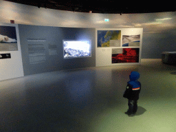 Max at the Glaciers Exhibit at the Wonders of Iceland exhibition at the Second Floor of the Perlan building