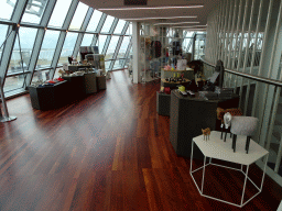 Interior of the souvenir shop at the Fourth Floor of the Perlan building