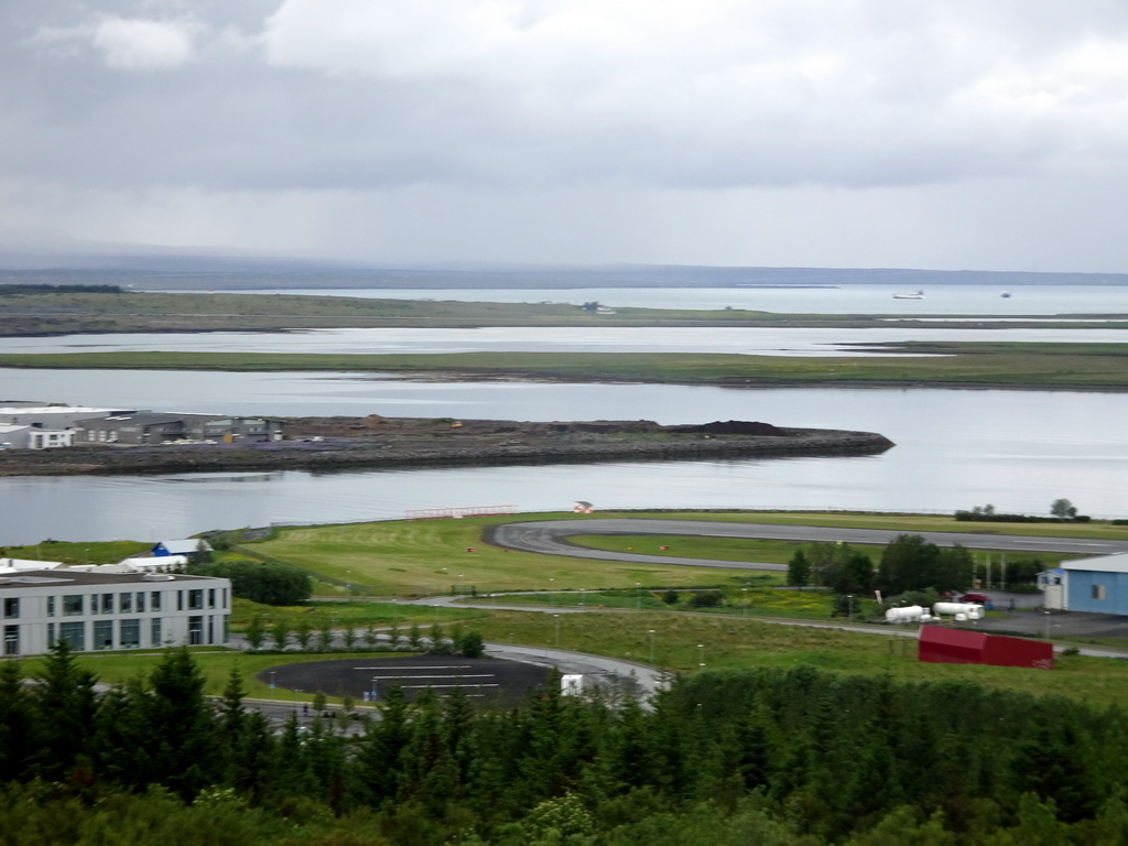 Reykjavík Airport and surroundings, viewed from the roof of the Perlan building