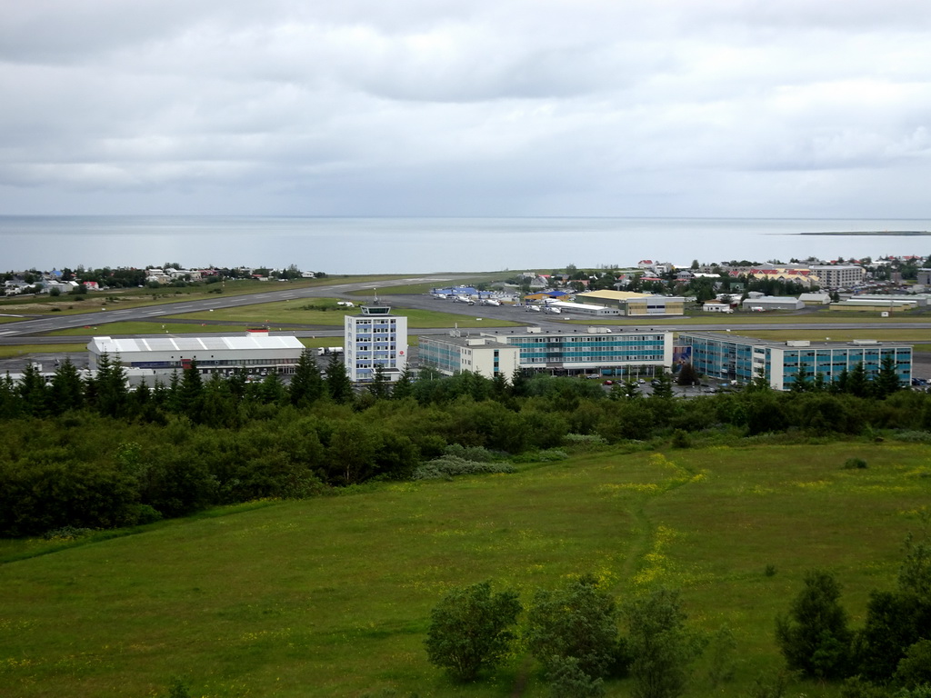 Reykjavík Airport and surroundings, viewed from the roof of the Perlan building