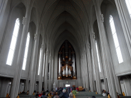 Nave and organ of the Hallgrímskirkja church