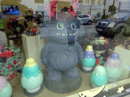 Toys in the window of a shop at the Skólavörðustígur street