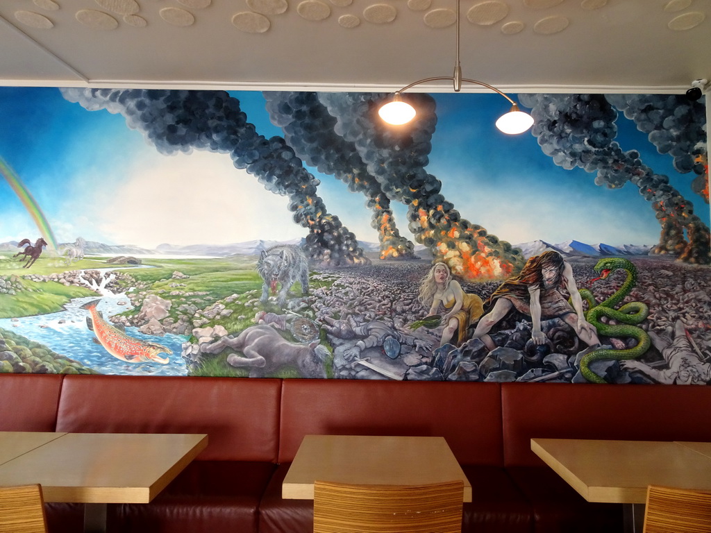 Wall painting at the First Floor of Café Loki