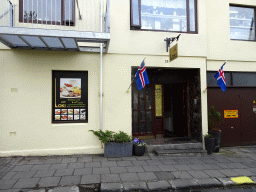 Front of Café Loki at the Lokastígur street