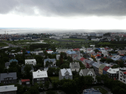 The southwest side of the city with the Vatnsmýrin Nature Reserve, viewed from the tower of the Hallgrímskirkja church