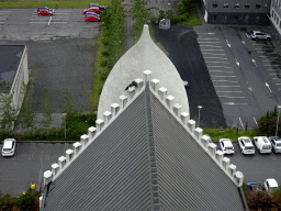 The southeast roof of the Hallgrímskirkja church, viewed from the tower