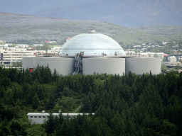 The Perlan building, viewed from the tower of the Hallgrímskirkja church