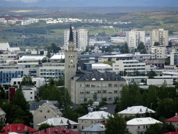 The Háteigskirkja church, viewed from the tower of the Hallgrímskirkja church