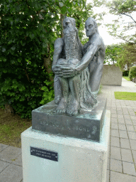 Sculpture `Spirit and Matter` at the Einar Jónsson Sculpture Garden, with explanation