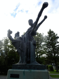 Sculpture `The End` at the Einar Jónsson Sculpture Garden, with explanation