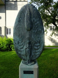 Sculpture `The Guardian Angel` at the Einar Jónsson Sculpture Garden, with explanation
