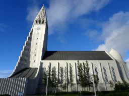 The southwest side of the Hallgrímskirkja church