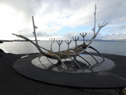 The sculpture `The Sun Voyager` at the Sculpture and Shore Walk