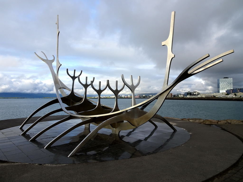 The sculpture `The Sun Voyager` at the Sculpture and Shore Walk