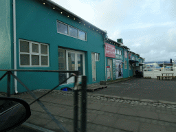 Buildings at the Geirsgata street, viewed from the rental car