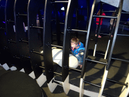 Max at the playground of the Whales of Iceland exhibition
