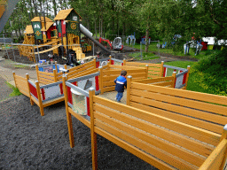 Max at the playground at the Fjölskyldugarðurinn park