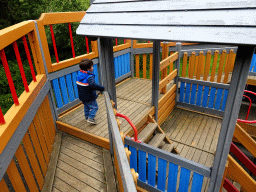 Max at the playground at the Fjölskyldugarðurinn park