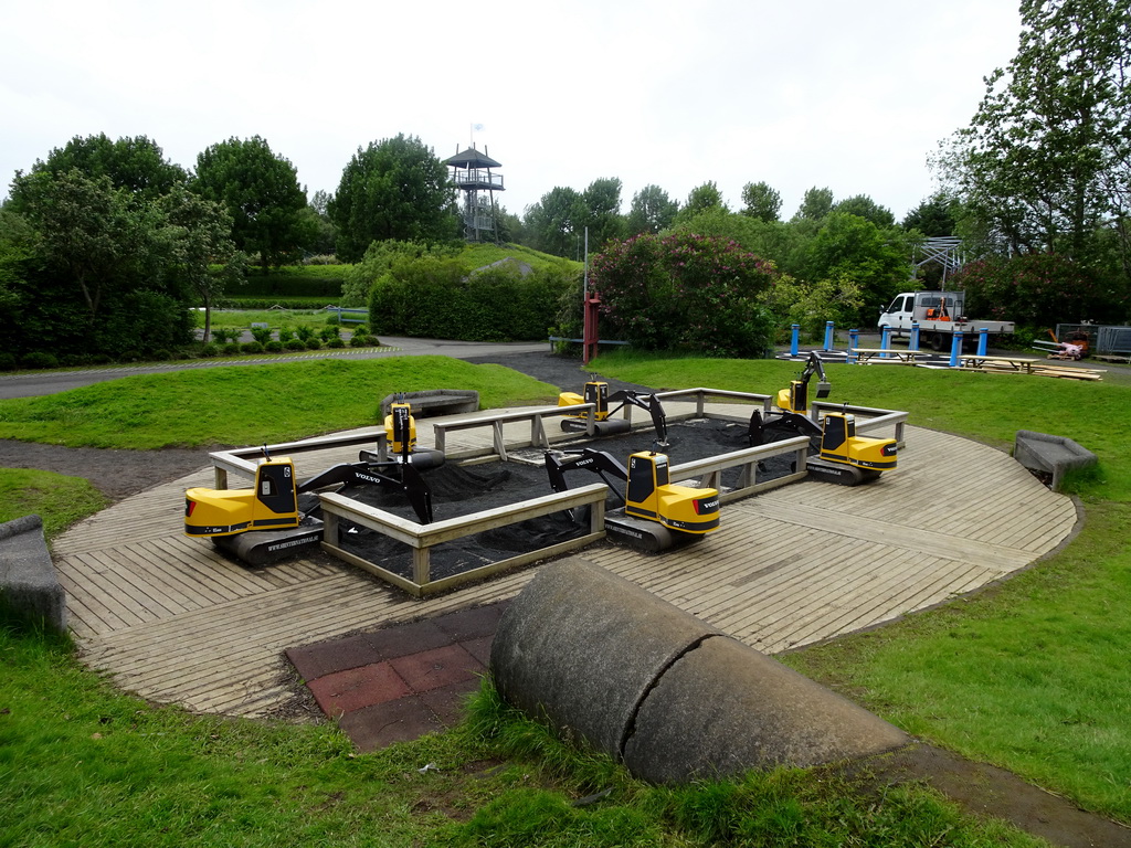 Digging ground and tower at the Fjölskyldugarðurinn park