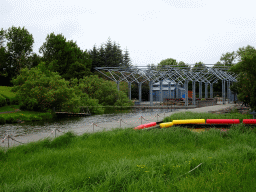 Pond and pavilion at the Fjölskyldugarðurinn park