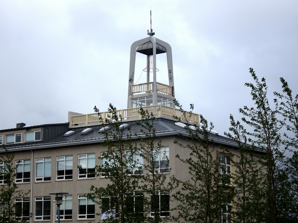 Building with small tower at the Vitastígur street