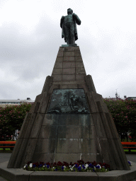 Front of the statue of Jón Sigurðsson at Austurvöllur square