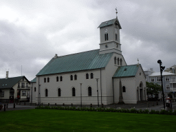 Northwest side of the Dómkirkjan church at the Kirkjustræti street