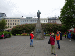 The statue of Jón Sigurðsson at Austurvöllur square