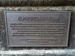 Explanation on the Alþingisgarðurinn garden