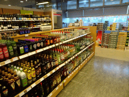 Interior of the Vínbúðin liquor store at the Austurstræti street