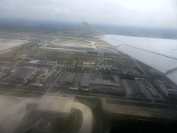 Munich Airport and surroundings, viewed from the airplane from Munich to Amsterdam