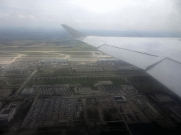 Munich Airport and surroundings, viewed from the airplane from Munich to Amsterdam