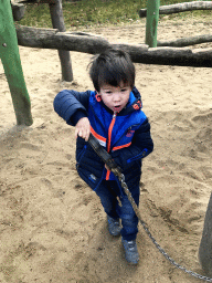 Max at the playground at the Visitor Center Veluwezoom