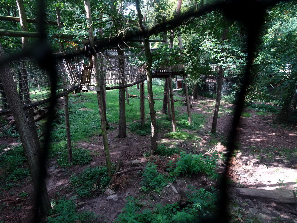 The Berenbos Expedition at the Ouwehands Dierenpark zoo, viewed from a wire bridge