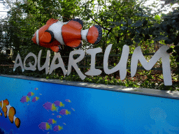 Sign in front of the Aquarium at the Ouwehands Dierenpark zoo