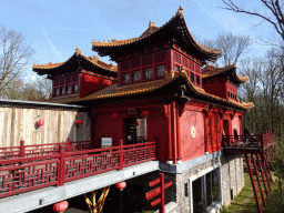 The Pandasia Giftshop on top of the residence of the Giant Panda `Xing Ya` at Pandasia at the Ouwehands Dierenpark zoo