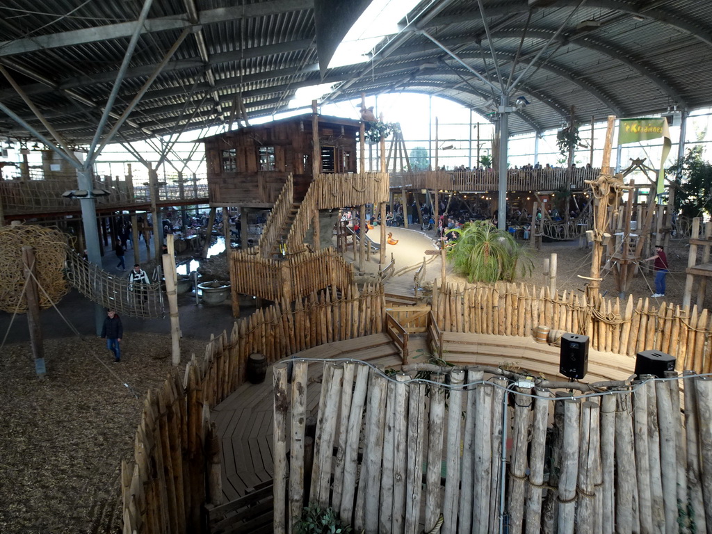 Interior of the RavotAapia building at the Ouwehands Dierenpark zoo, viewed from the top of the shipwreck