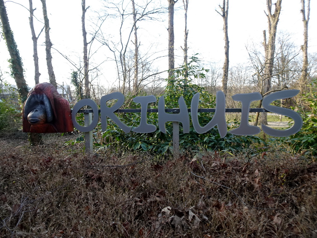 Sign of the Orihuis part of the Urucu building at the Ouwehands Dierenpark zoo