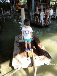 Max on a boat at the RavotAapia building at the Ouwehands Dierenpark zoo