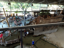 Interior of the RavotAapia building at the Ouwehands Dierenpark zoo, viewed from the staircase to the highest point