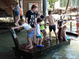 Max on a ferry at the RavotAapia building at the Ouwehands Dierenpark zoo