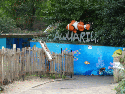 Front of the Aquarium of the Ouwehands Dierenpark zoo, closed because of COVID-19