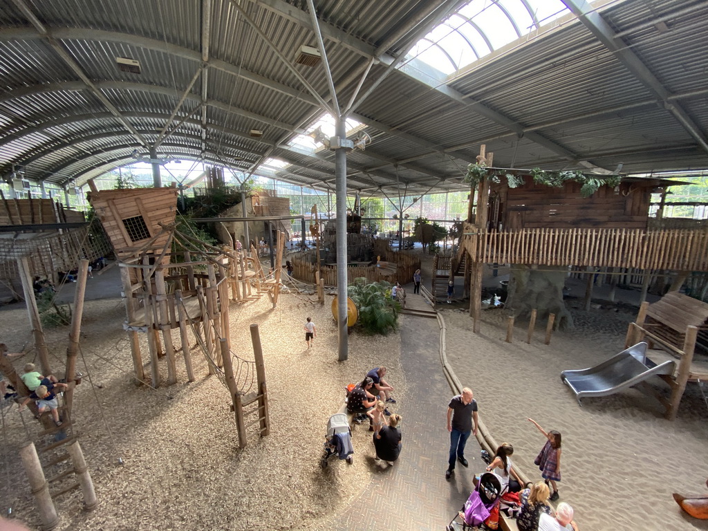 Interior of the RavotAapia building at the Ouwehands Dierenpark zoo, viewed from the Upper Floor