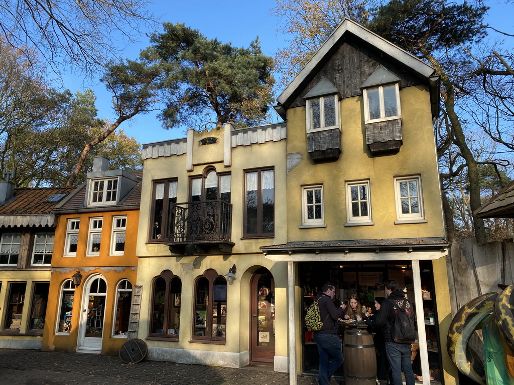 Houses at the Karpatica village at the Ouwehands Dierenpark zoo