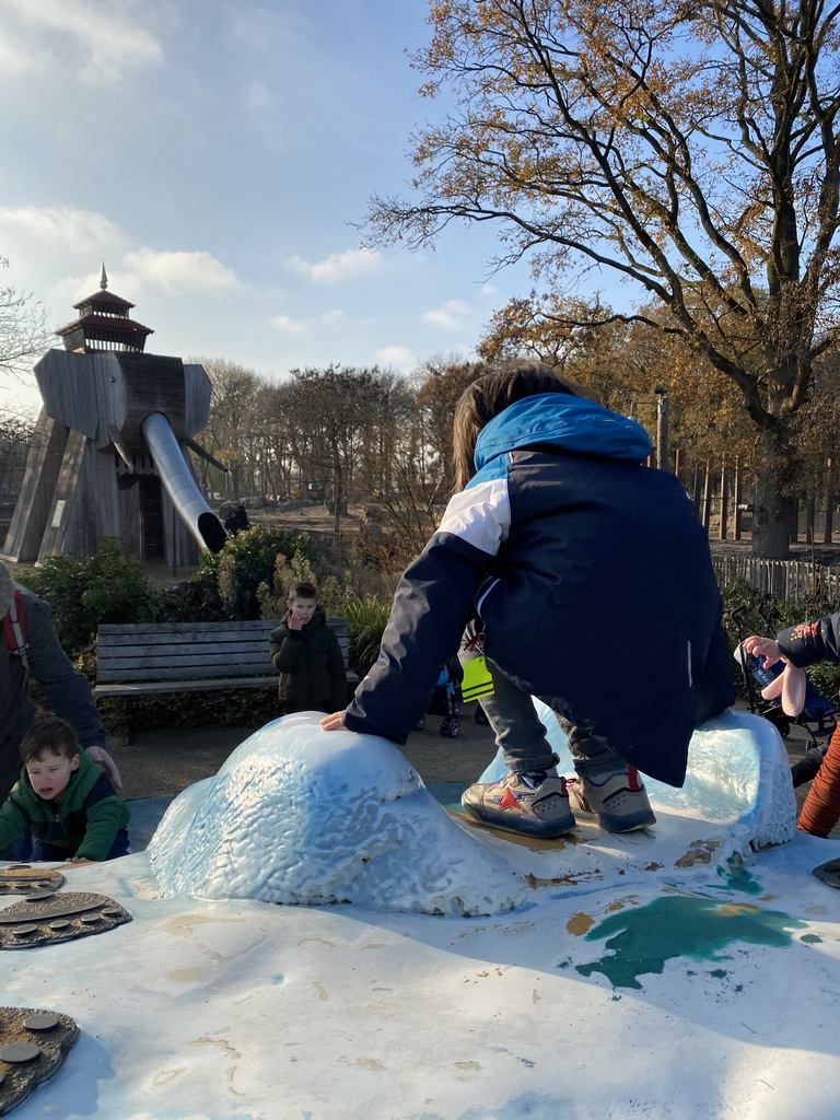 Max at the Iceberg playground at the Ouwehands Dierenpark zoo